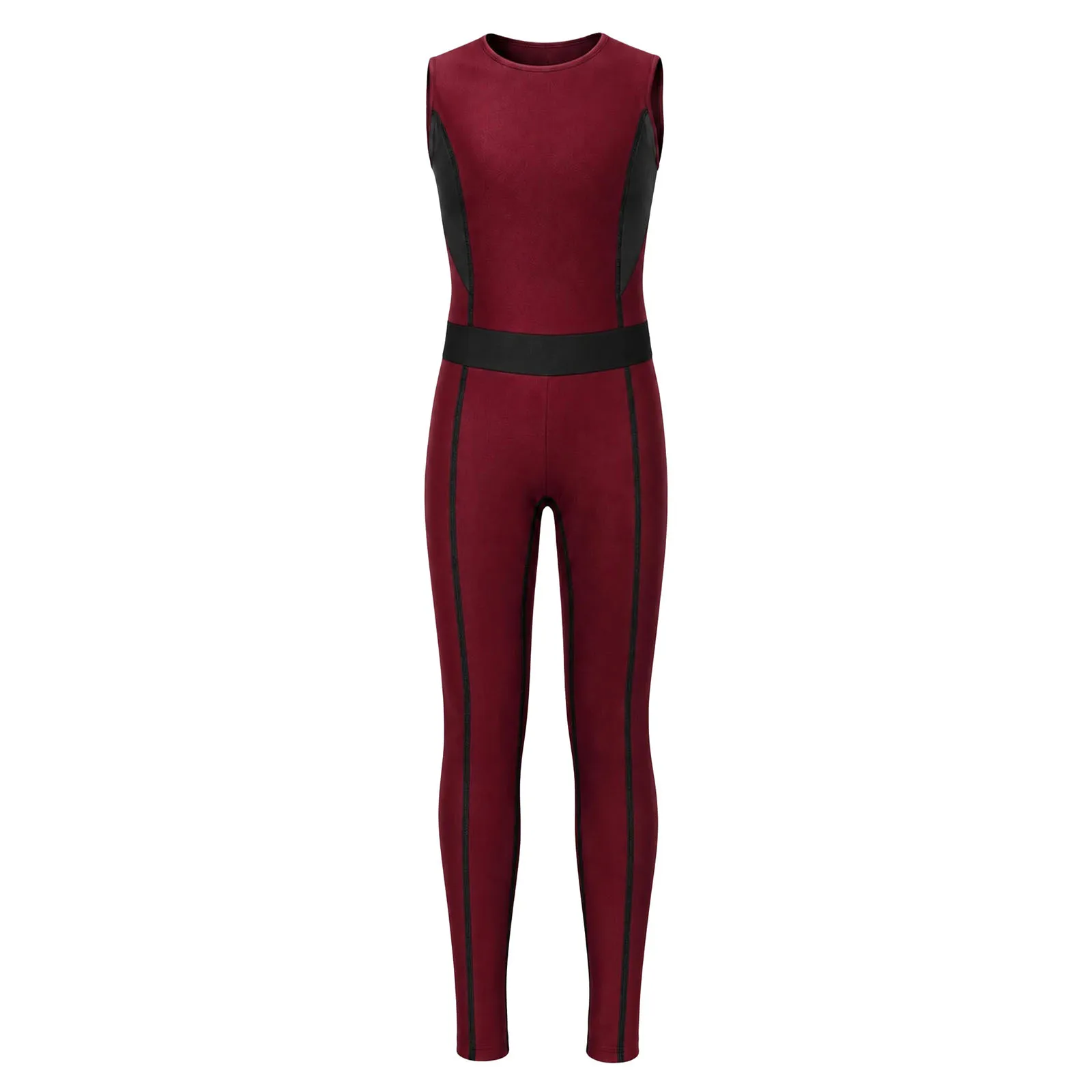 Ärmelloses Gymnastik-Unitard für Jungen, Kinder-Trainingsanzug, dehnbarer Leotard, Tanz-Trainings-Jumpsuit, Ballett-Tanz-Wettkampfkleidung – Detail 4