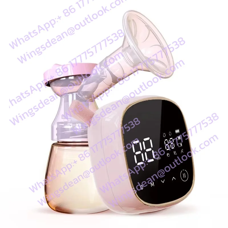 Intelligent Wireless Small Gourd-shaped Electric Breast Pump with Variable Flow Portable 180ML Pink
