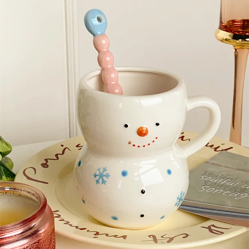 Modern Yeti Coffee Cup And Saucer With Design Creative Kawaii Coffee Cup Ceramic Reusable Kahve Fincan Takimlari Tea Accessories