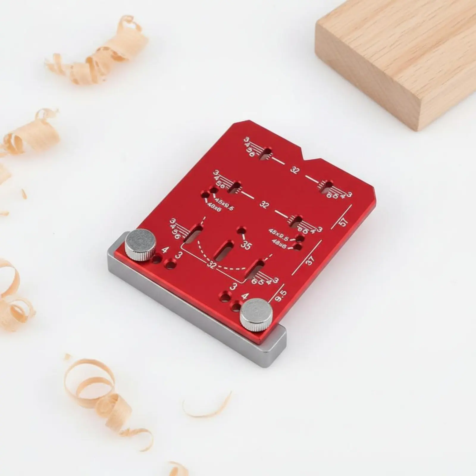 35mm Cabinet Hinge Drilling Jig Aluminum Alloy Door Hinge Positioning Plate Cup Hole Drilling Guide Easy Alignment Long-Lasting