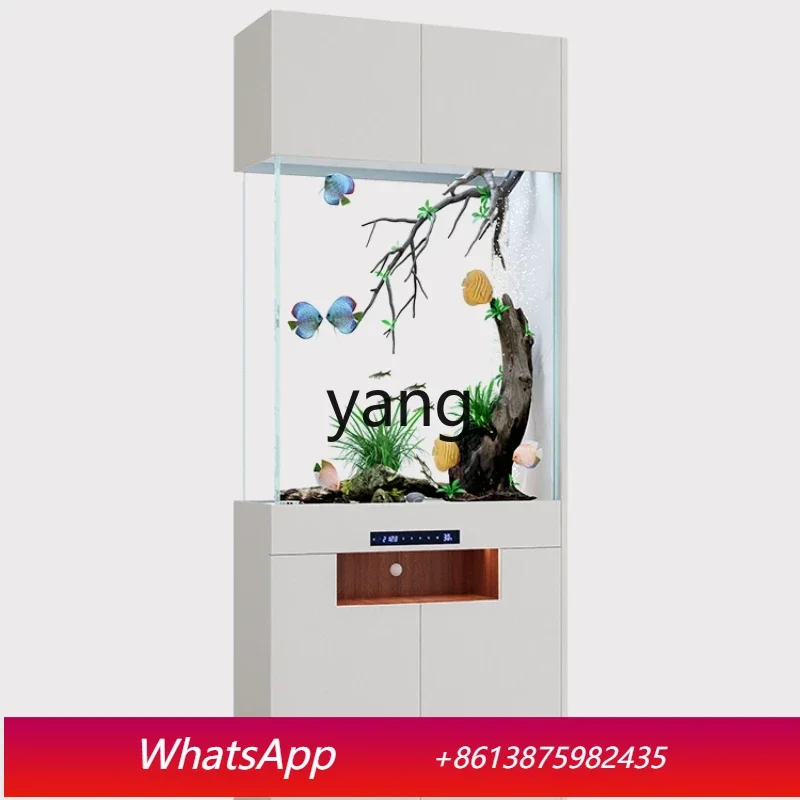 

CX fish tank new small no-care ecological bottom filter aquarium next to smart TV cabinet