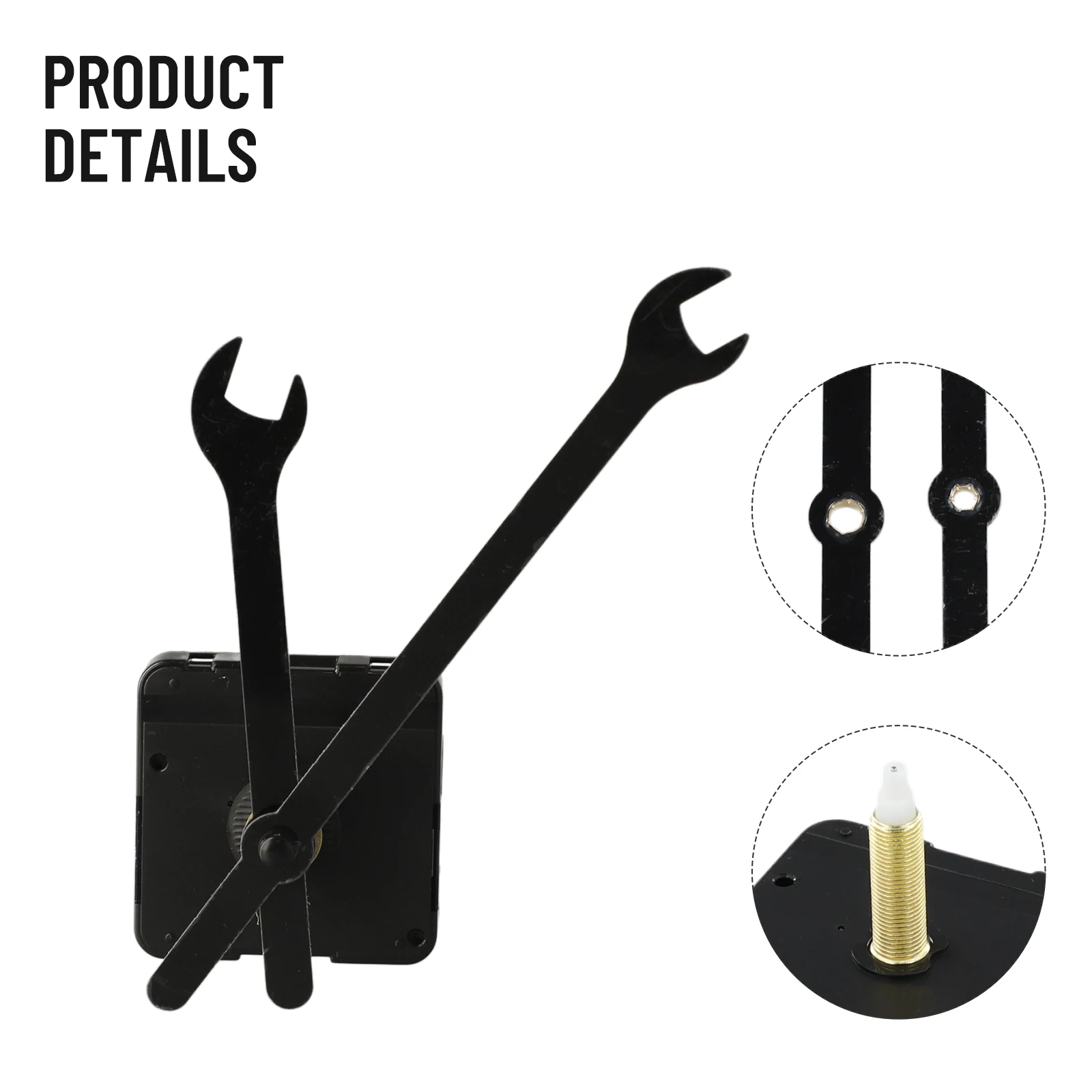 Battery Operated Clock Mechanism DIY Clock Kit 1.5V-AA Battery Operated Accurate Timing No Ticking Sound Quiet Sweep Second Hand