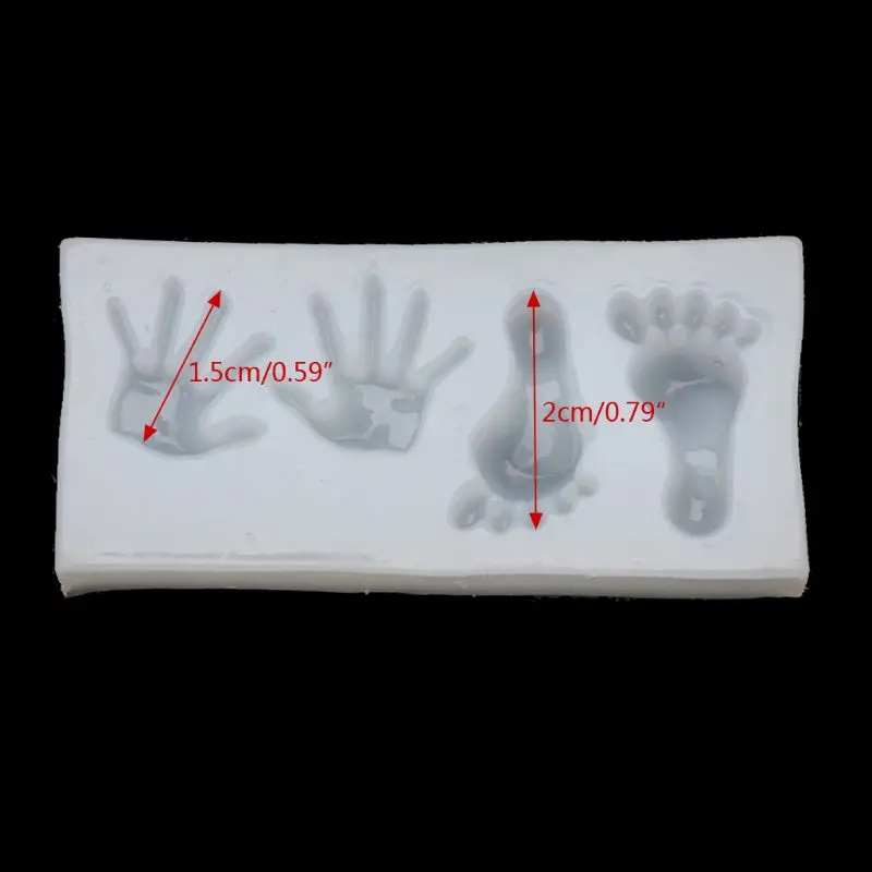 Baby Hand Foot Silicone Mold Fondant Mould Cake Decor Resin Jewelry Making Drop Shipping