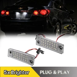 2Pcs 6000K For Chevrolet Captiva 2006-2013 LED License Plate Lights For Opel Antara 2006-2017 Car Rear Number Plate Lamps Canbus