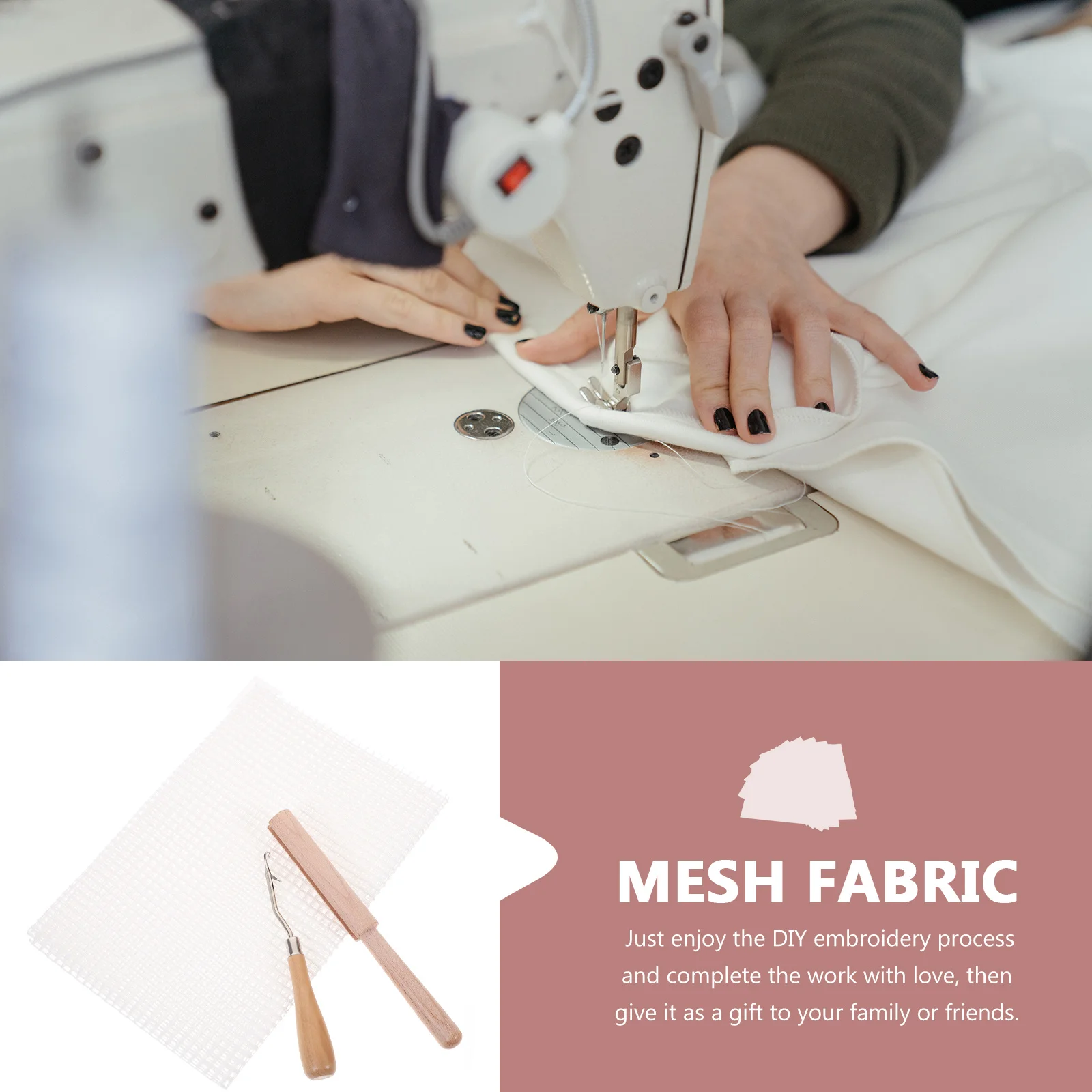 

1 Set Diy Embroidery Kit Wooden Latch Hook Tool For Carpet Tapestry Making Crochet Yarn Cutter Rug Crafting Supplies Handmade