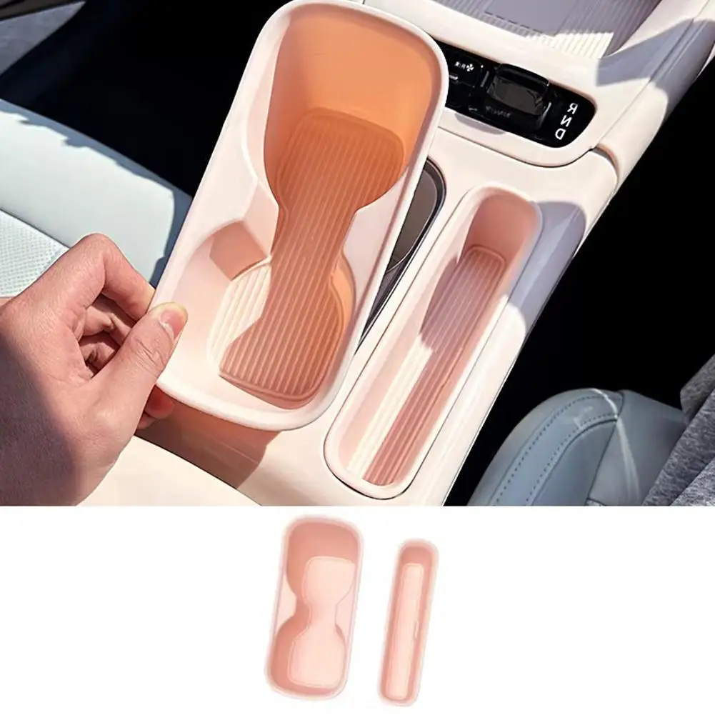 Für Geely EX2 2026 Silikon-Getränkehalter Aufbewahrungsbox Mittelkonsolen-Organizer Einlegefach Rutschfeste Seitenablage Getränkehalter – Detail 9