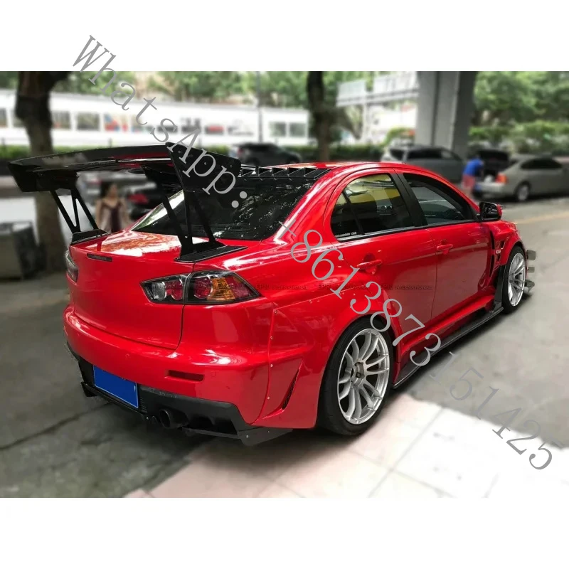 

Suitable EVO 10 4B11T Carbon Fiber Varis Style Side Skirt Bottom Plate & Side Scoop Set