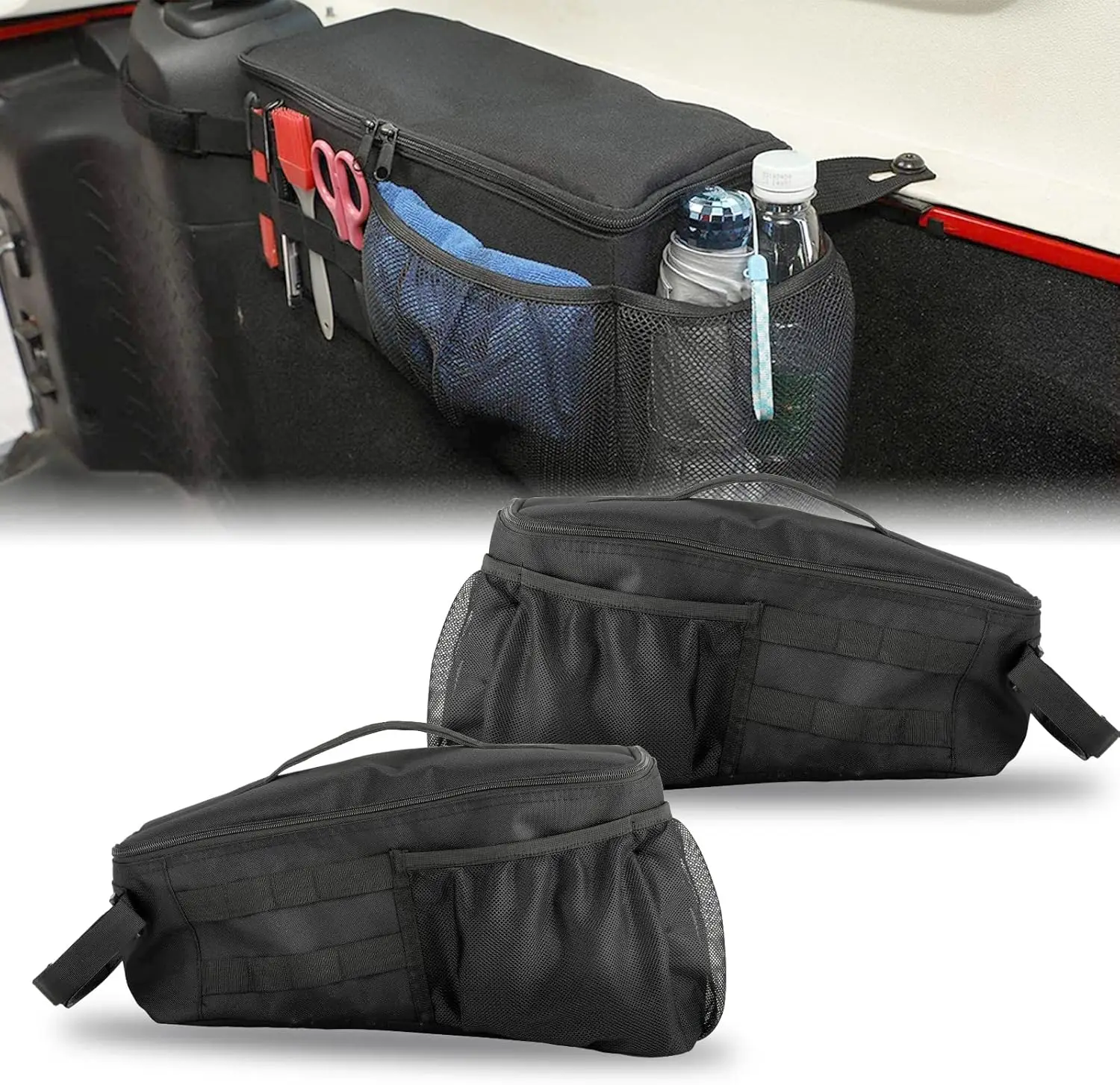 

Car Door Storage Bag for 2007-2018 Jku Four-Door Models, Tool Kit (not for Two-Door), 2-Piece Set, Durable Car Organizer