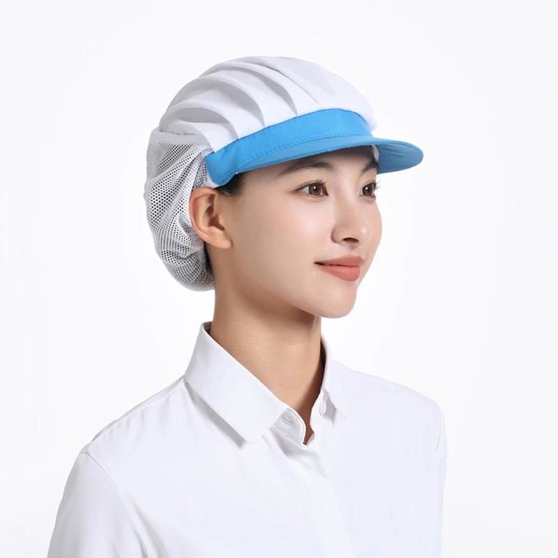 Chapéu de chef à prova de poeira, chapéu de catering para oficina, fábrica de alimentos, chapéu de trabalho para cantina