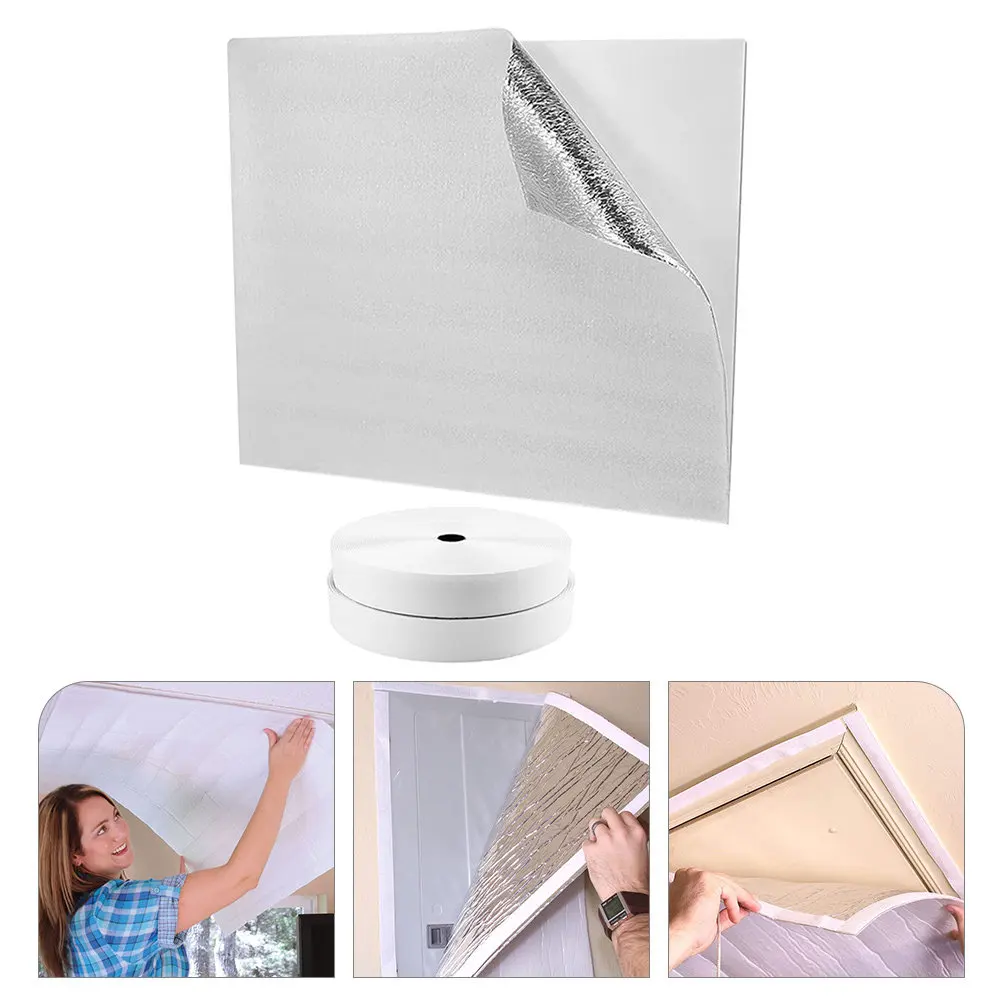 Whole Fan Insulation Cover 129x129cm Aluminum Film Vent Cover Reusable for Attic Ceiling Shutter