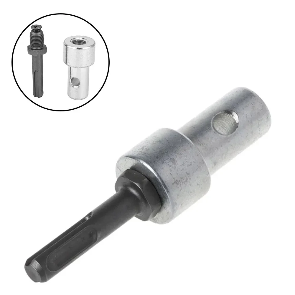 

1pc Round Shank 2 Slots Drill Bit Adapter SDS Arbor Connector For Earth Auger Head Connector Hammer Drilling Bit Nut Impact Head