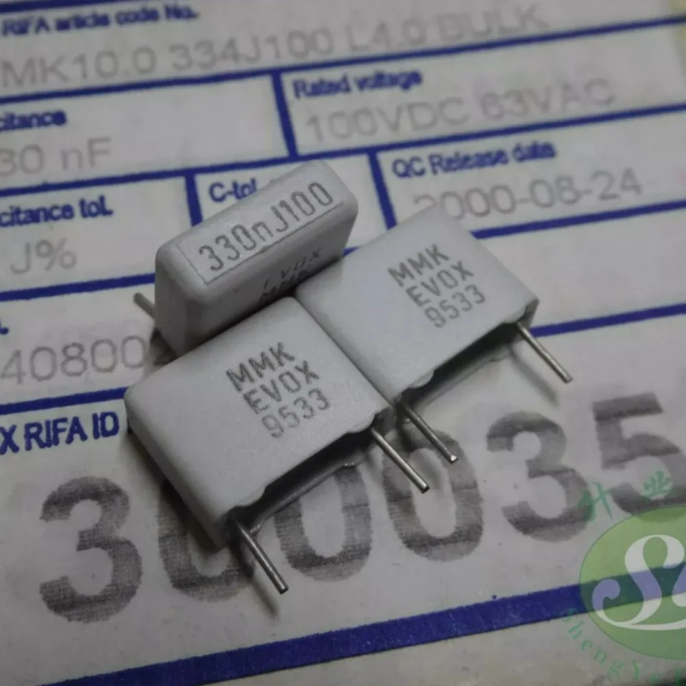 10pcs/lot MMK10 0.33uf 100V 330nF u33 334 Brand New 10mm Film Capacitor