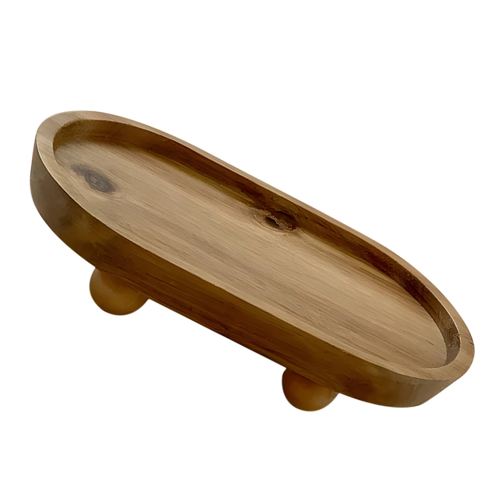 

Wooden Tray Aromatherapy Key Storage Plate Elegant Multifunctional Desktop Organizer Jewelry Dish Vanity Display