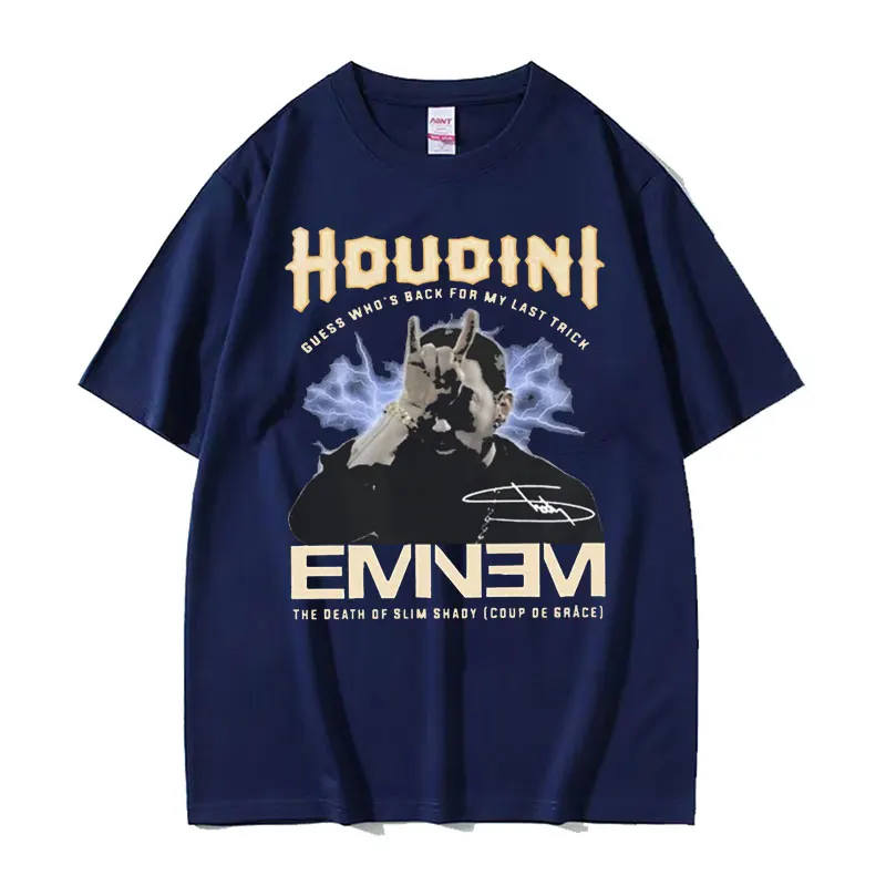 Eminem Rap God Houdini The Death of Slim Shady New Release Album T Shirt Men Women Fashion Hip Hop Oversized T-shirt Streetwear