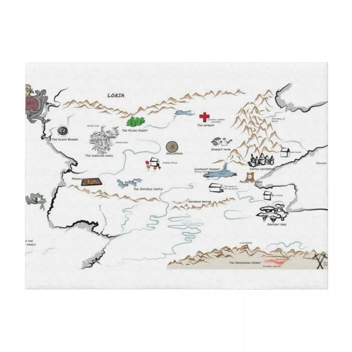 

Fillory Map (with Hand Writing Quest) Throw Blanket manga wednesday warm for winter Thins Blankets