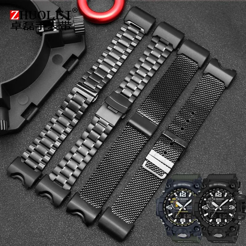 Đồng Hồ Nam Dây Thép Không Gỉ Dây Đeo Đồng Hồ Cho G-SHOCK Đồng Hồ Nam Lớn Bùn Vua Đổi GWG-1000-1A/A3/1A1 GB/GG Thay Thế dây Đeo Đồng Hồ Vòng Tay