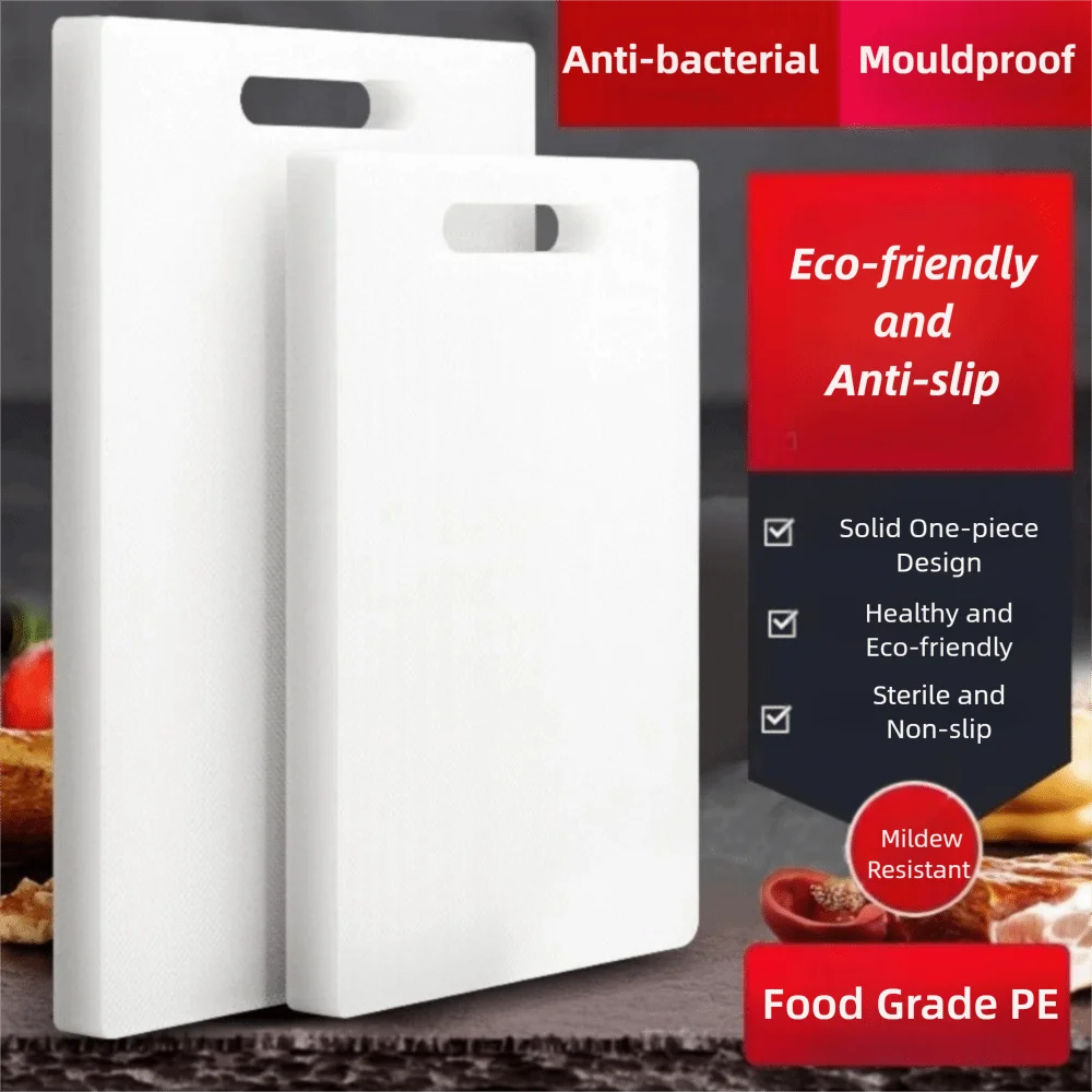 Thicken Plastic Cutting Board Anti-slip Kitchen Rectangular Panel Mouldproof Double Sided Chopping Board Easy Cleaning