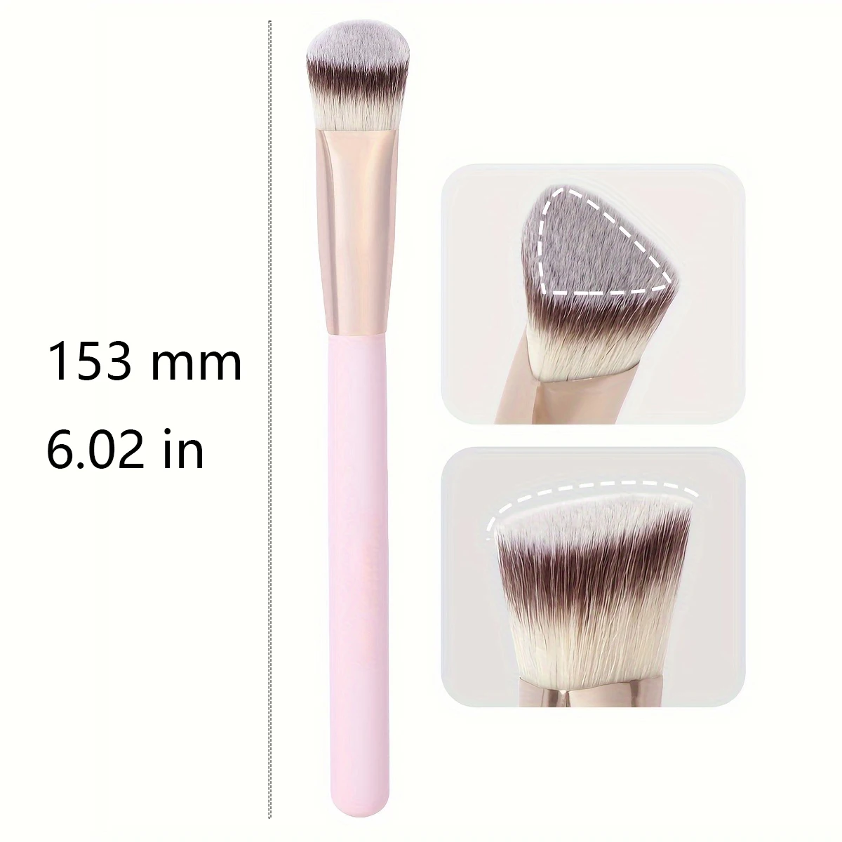 Premium-Concealer-Pinsel, dreieckiger Pinselkopf, weiche synthetische Borsten, hautfreundlich. – Detail 2