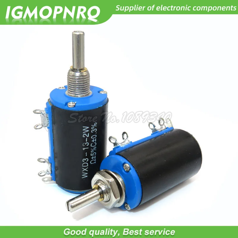 1pcs WXD3-13-2W Potentiometer แบบลวดพัน 100 220 470 1K 2K2 3K3 4K7 10K 22K 33K 47K 100k โอห์ม 220R 470R 2.2K 3.3K 4.7K WXD3-13 2W