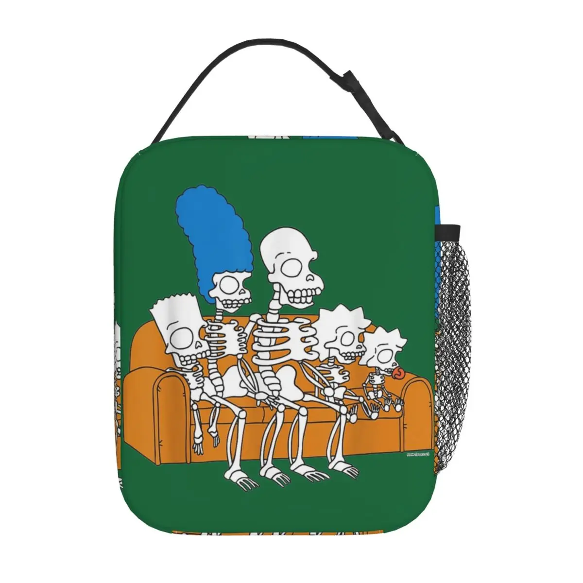 

The Simpsons Skeletons Horror Couch Lunch Bag Thermal Lunch Container Halloween High Capacity Tote Lunch Box Men College Picnic