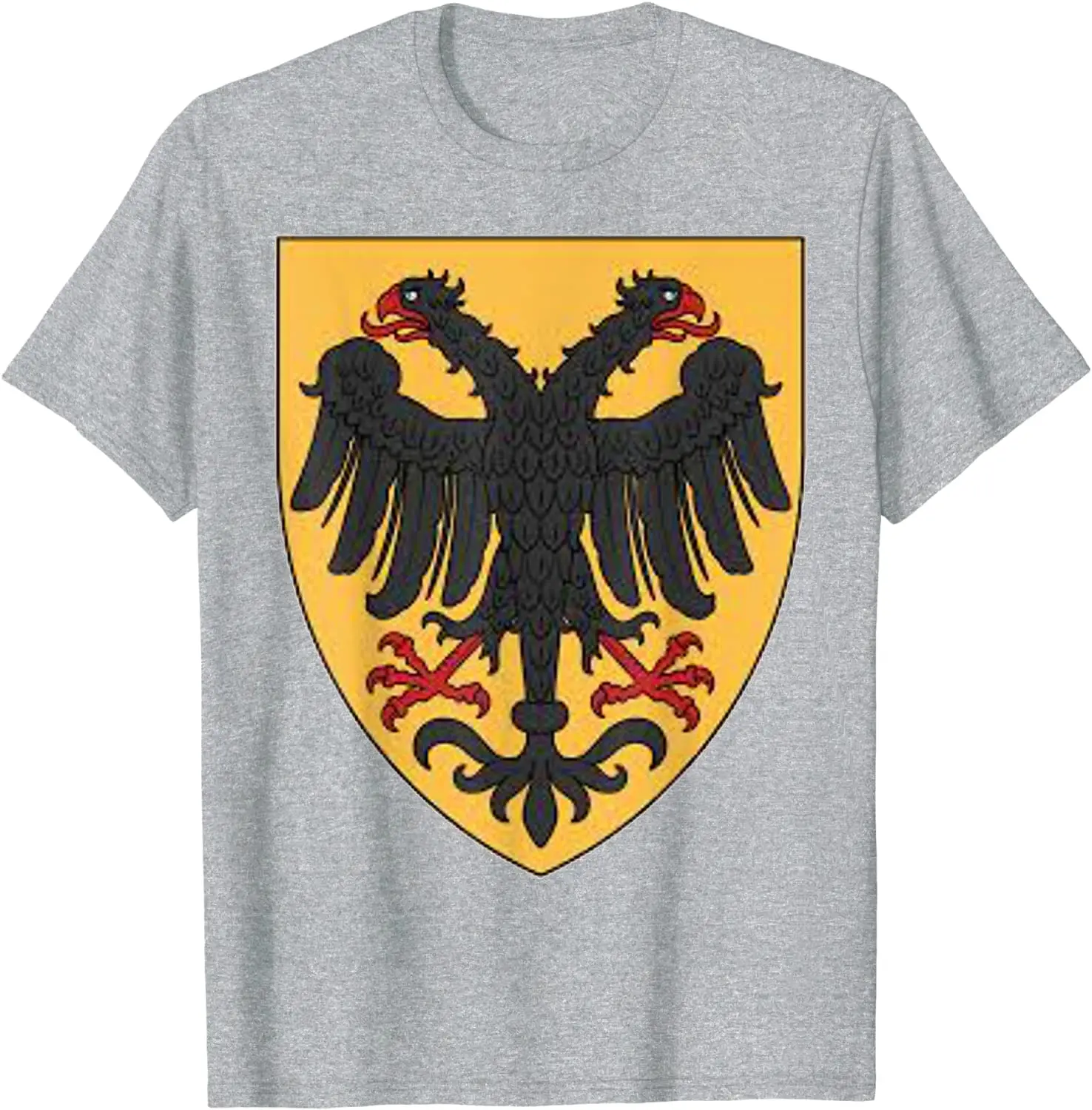 Coats of Arms of The Holy Roman Empire Double-headed Eagle T-Shirt Short Sleeve Casual Cotton O-Neck Summer Tees