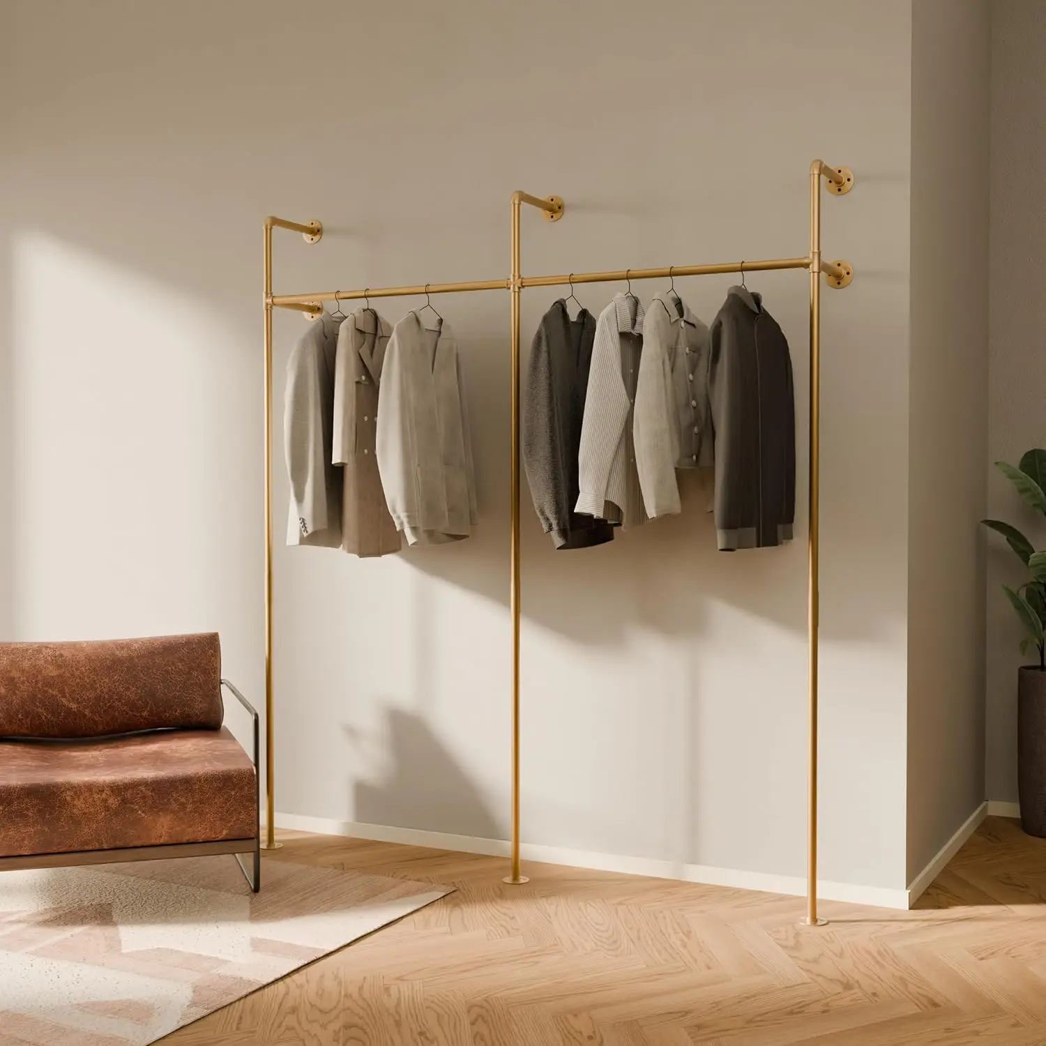 Gold Clothing Rack Wall Mounted – 79