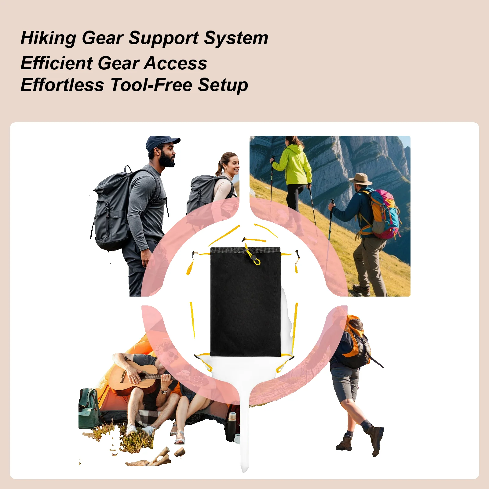 

Backpack Accessories Lightweight Sports Accessories Outdoor Multi-Purpose Accessory Pockets For Men Women Hiking Outdoor