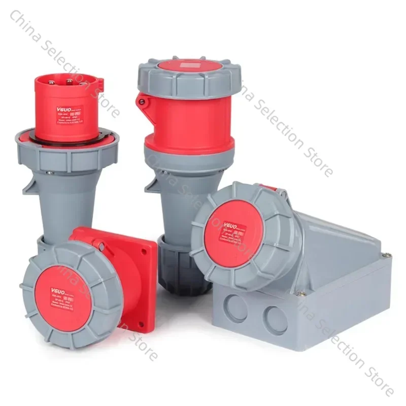 63A 125A IP67 3P/4P/5P التوصيل والمقبس الصناعي موصل كهربائي الحائط المقبس 220 فولت 380 فولت ذكر أنثى #5