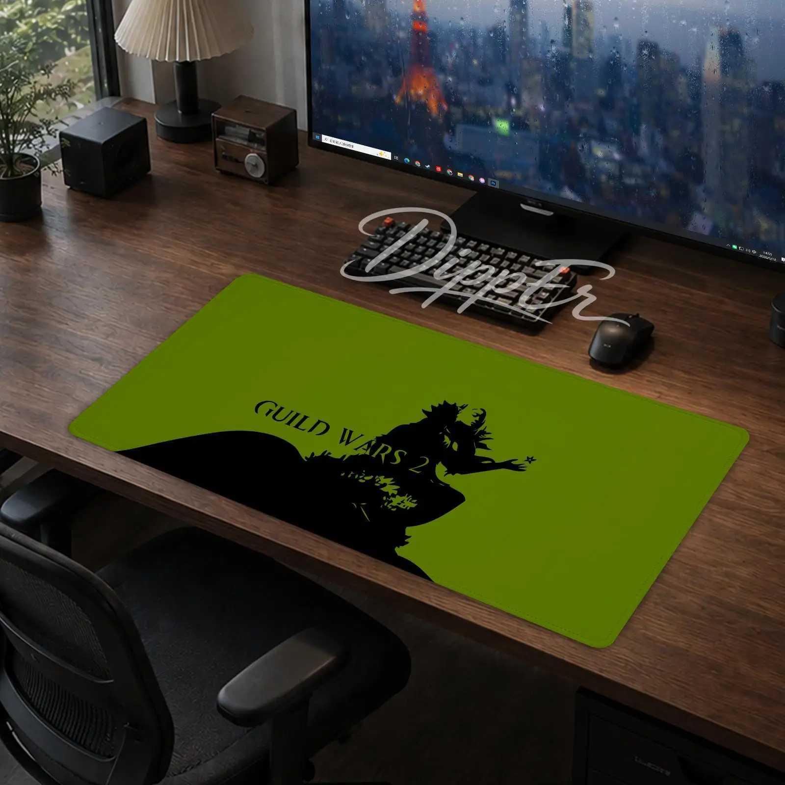 G-Guild Wars 2 Mouse Pad Gaming office Desk Mat Non-slip Large Mousepad DIY Keyboard Pad stitched edge rubber base