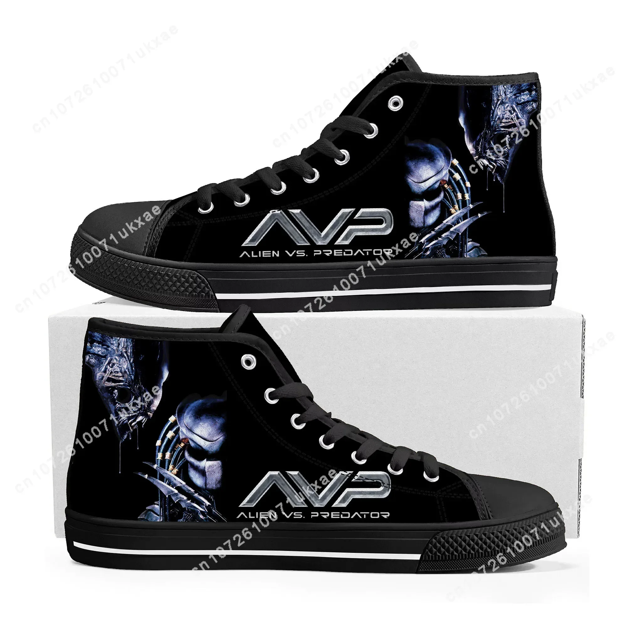 The Predator Alien Movie High Top High Quality Sneakers Mens Womens Teenager Canvas Sneaker Casual Shoes Customize DIY Shoe