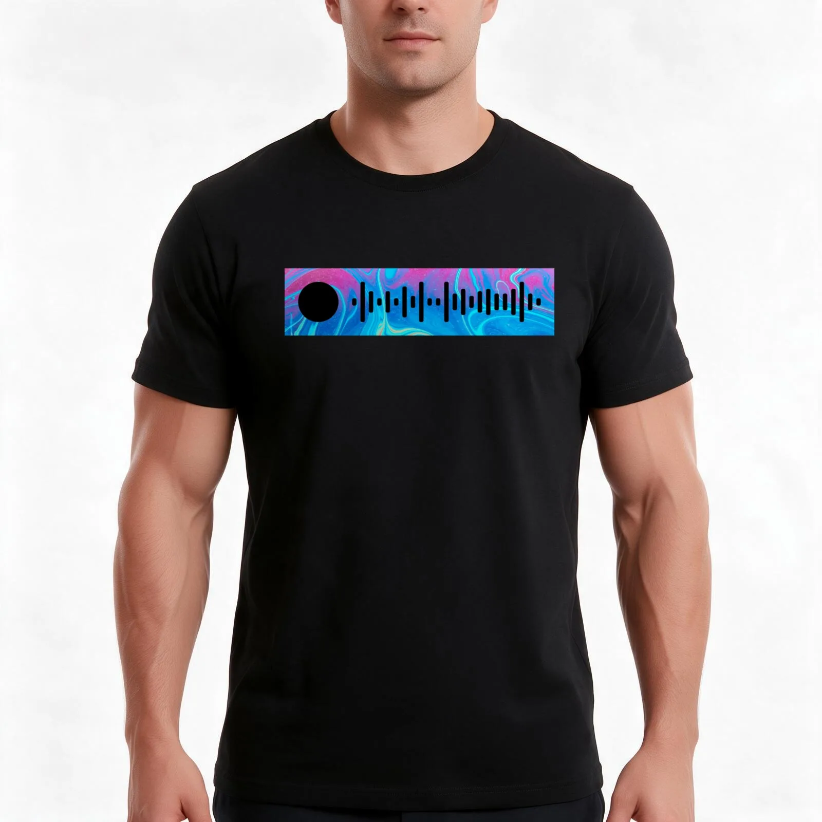 Heat Waves - Glass Animals Spotify Scan Code T-Shirt, Summer Casual Cotton Tee, Oversized Streetwear Tops, Vintage Graphic Print
