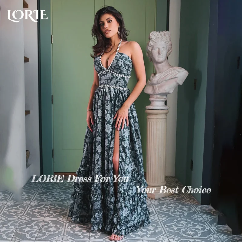 

LORIE Chiffon Prom Dresses 2025 Sexy A-Line Ball Gown Long Bridesmaid Dresses Slit Formal Evening Gowns Party Dress Customized