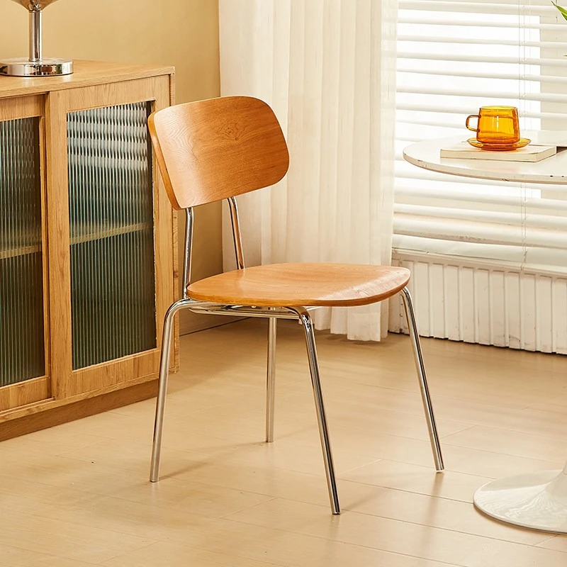 

household small Dining chair apartment medieval Italian minimalist Dining chair cream style backrest cadeira de jantar Furniture