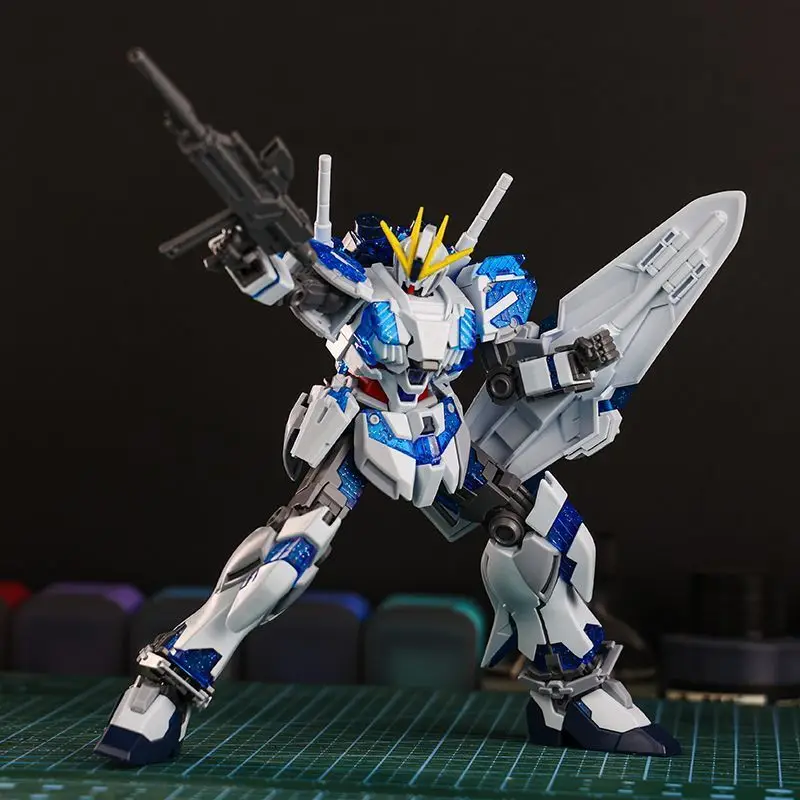 مجموعة نماذج عنقودية B Star باللون الأزرق بمقياس 1/144 مع شكل صحوة ونموذج شارات مائية لهواة الجمعين والهواة