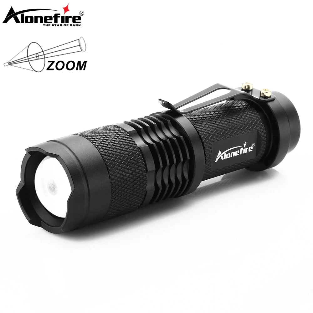 Zoom Mini LedHigh Bright Palm Small Flashlight Aluminum Portable Clip Backpack Pocket Torch Outdoor Hiking Travel Camping llight