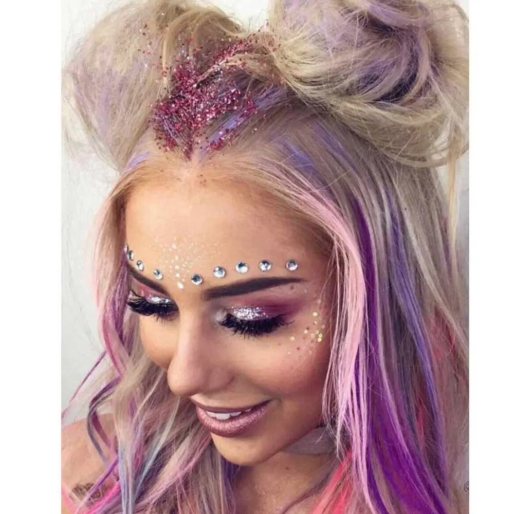 Party Makeup 3D Crystal Temporary  Adhesive Face Jewelry Body Adornment Eye Gems Stickers Eyeshadow Jewels