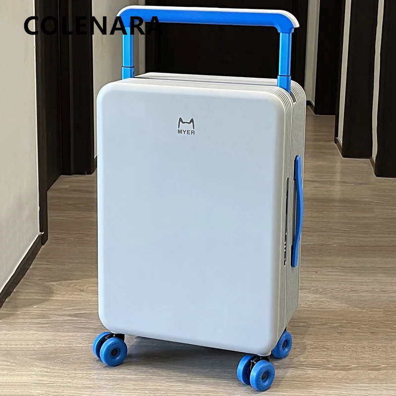 COLENARA المقصورة حقيبة ABS + PC الصعود 20 بوصة الرجال حقيبة تروللي بعجلات 24 "المرأة صندوق كلمة المرور حمل على السفر الأمتعة #4