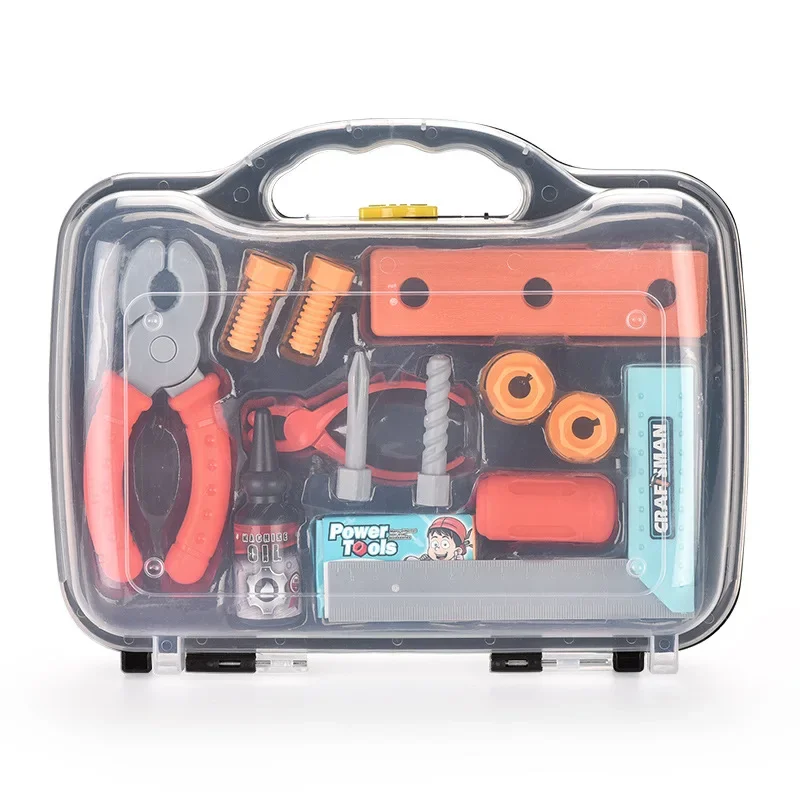 Kids Toolbox Kit Educational Toys Simulation Repair Tools Toys Drill Plastic Game Learning Engineering Puzzle Toys Gifts For Boy