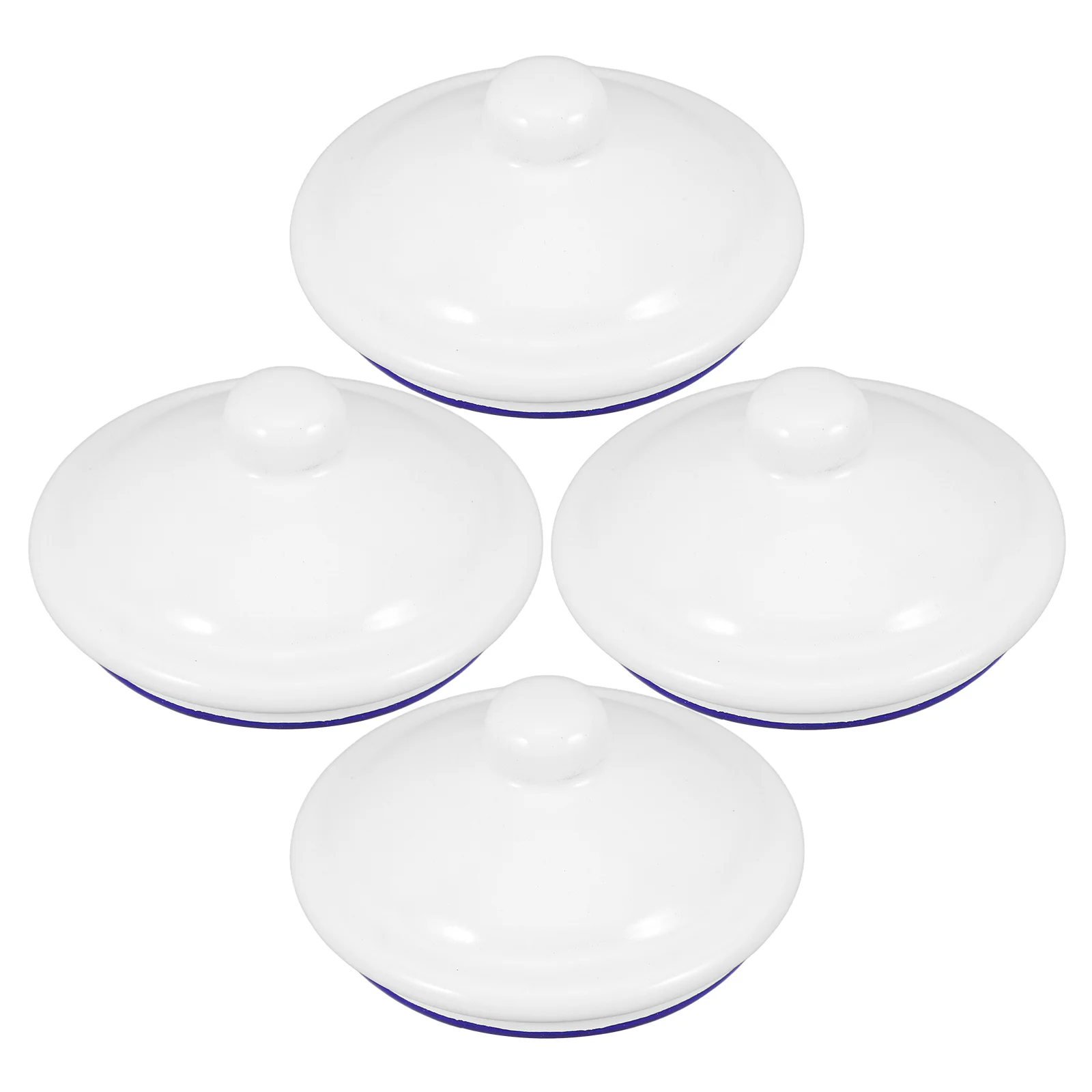 에나멜 뚜껑 내열성 컵 커버, 컵 머그 커버, 레트로 여행 유출 방지, 휴대용, 7, 5x8, 5cm, 4 개