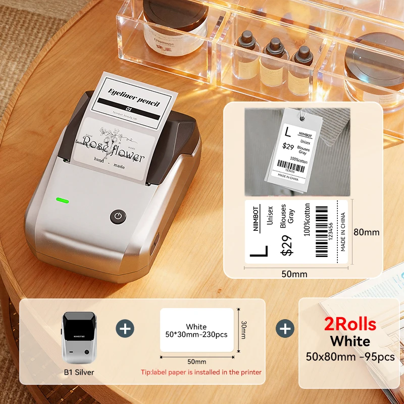 Niimbot B1/B1 PRO Thermische Labelprinter Bluetooth Pocket Label Maker Barcode QR-code Zelfklevende sticker Etiketteermachine