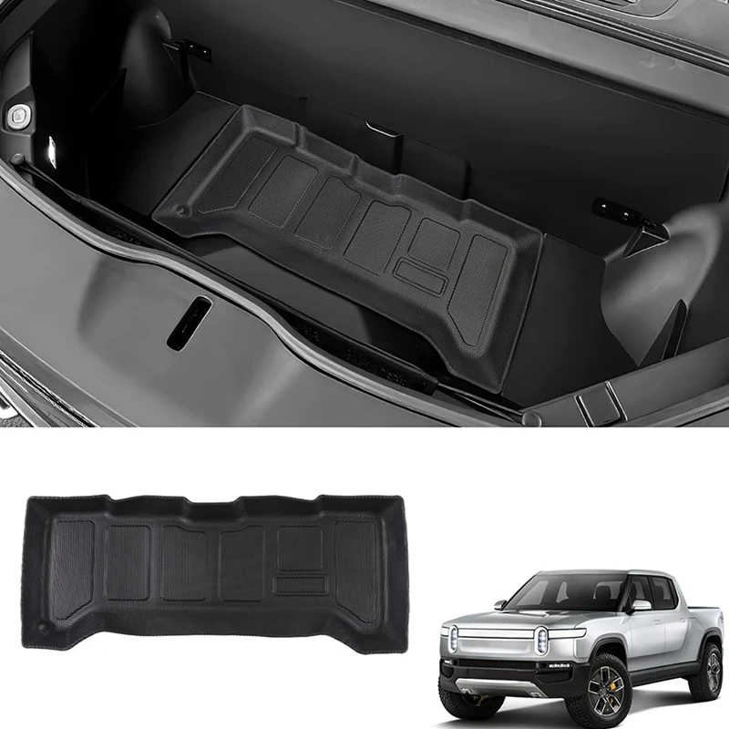 Front Trunk Mat For Rivian R1T R1S 2022 2023 Replacement Accessories Upgrade Lower Layer TPE Front Cargo Liner Trunk Mats