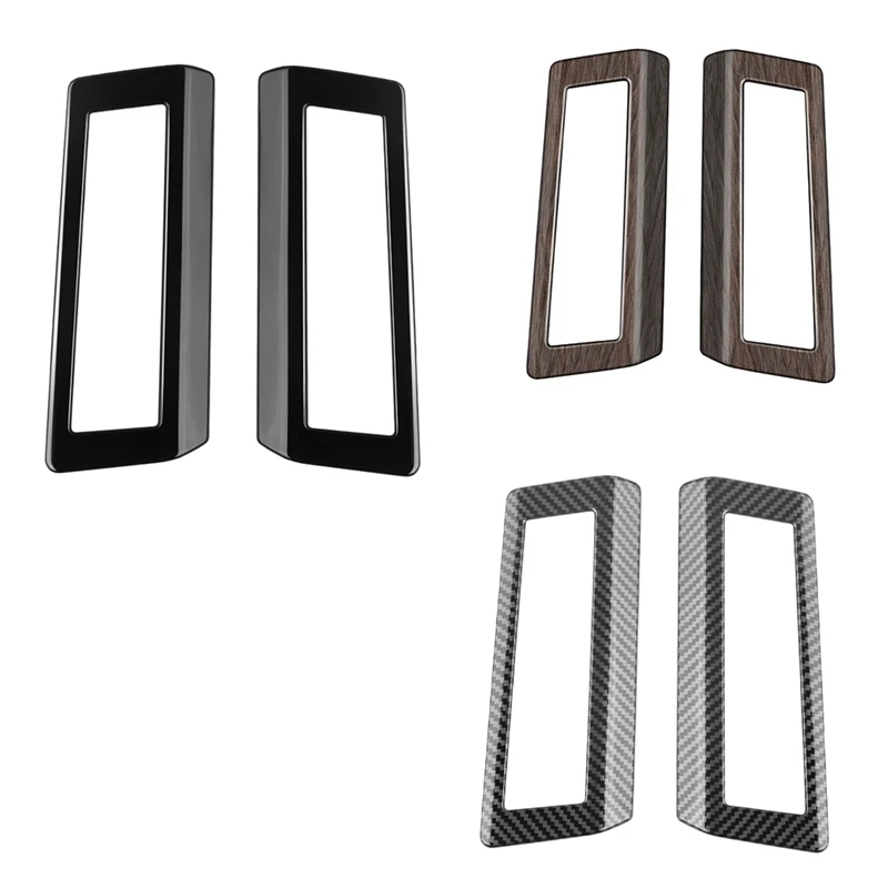 For Toyota ALPHARD VELLFIRE 40 Series 2023+ Wood Grain Car Middle Row Air Outlet Trim Frame Car Interior Parts