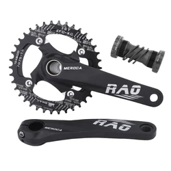 MEROCA RAO 170mm Aluminum Alloy MTB Crankset Pedivella 32/34/36/38T Sprocket 104BCD Hollow Monoplate Cranks Bicycle Parts