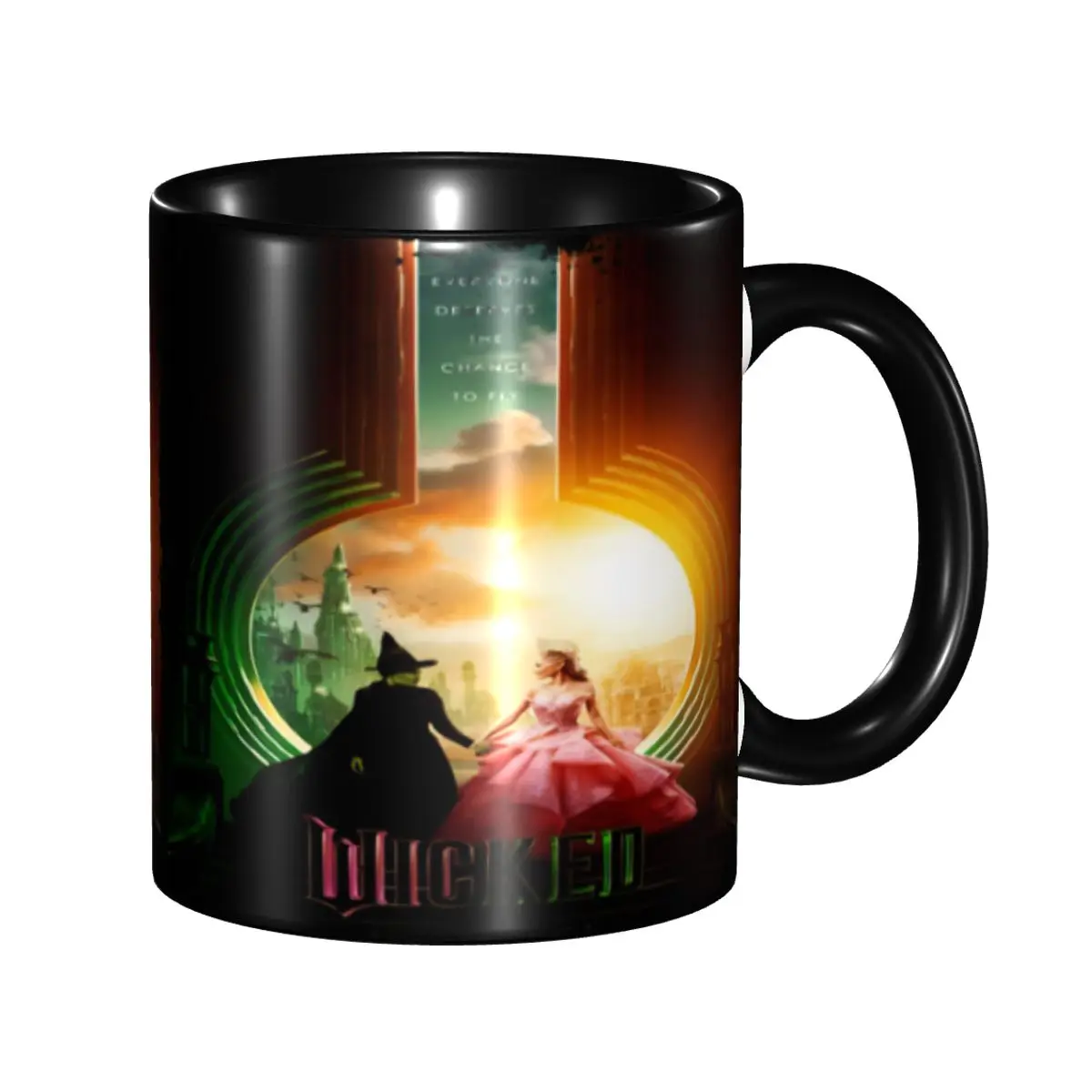 

Wicked For Good 2025 Movie Mugs Elphaba and Glinda Funny Tea Cup Gift For Kids Adult