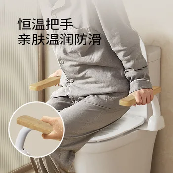 Anti-slip  plastic flip up down home bathroom U shape toilet handrail handicap safety folding grab bar for disabled
