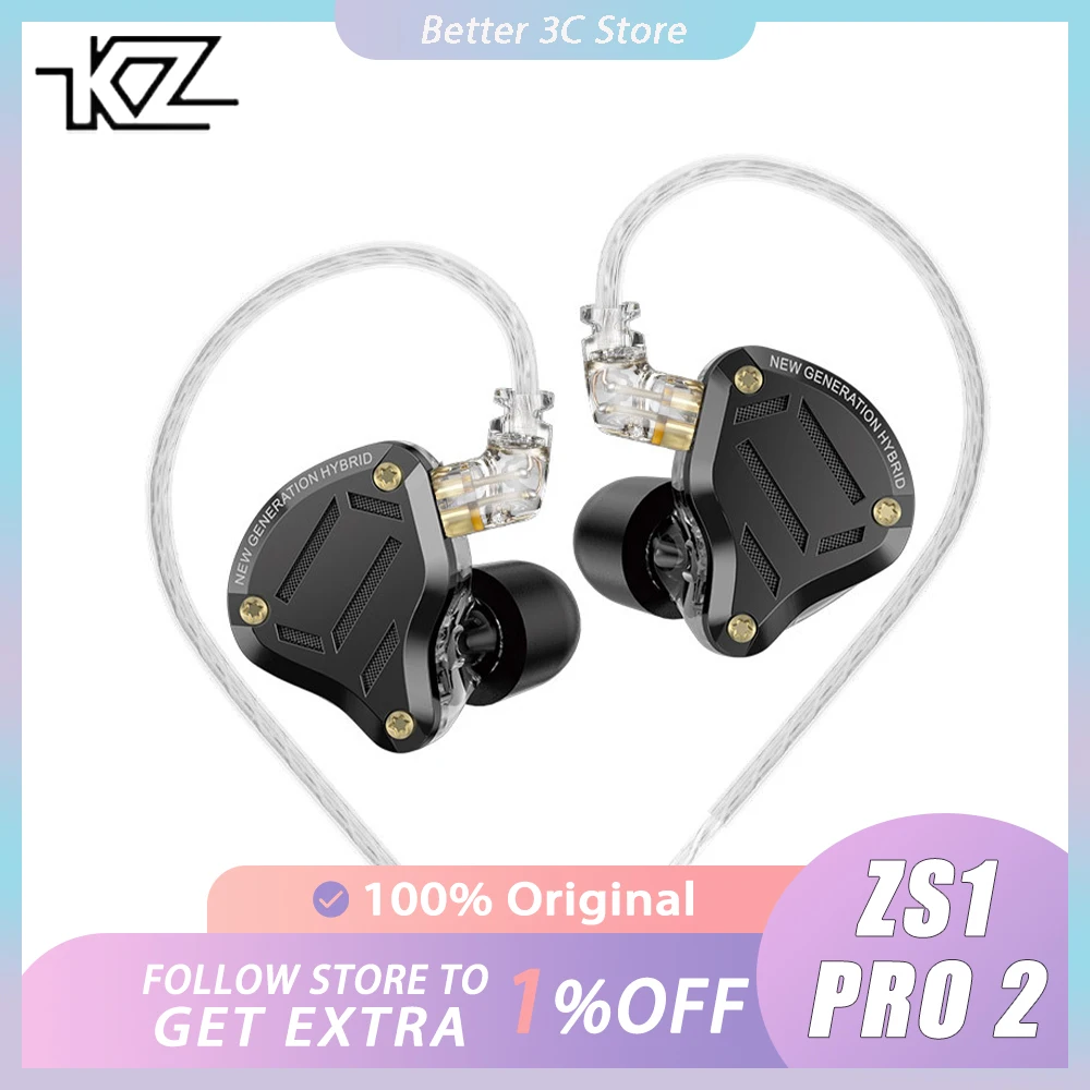 

KZ ZS10 PRO 2 Wired Earphone HIFI Custom Adjustment of Sound Quality In-ear Earphone Wire Upgrading For Music Lover Professional