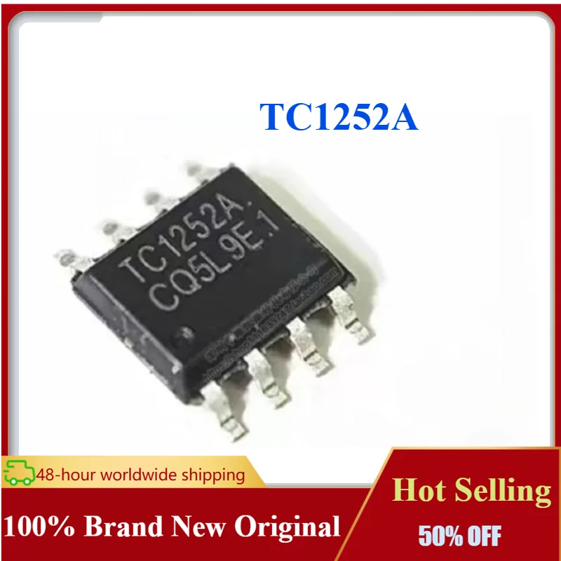 50PCS TC1252A SOP8 AC-DC Forward and Flyback PWM Controller Chip Original and Brand New, in Stock