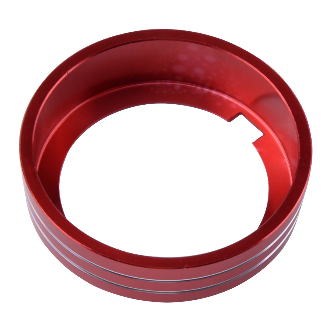 3pcs Anodized Aluminum Car Air Conditioning Heater Ring Knob Covers Decoration Circle Red/Silver Fit for VW Golf GTI MK7