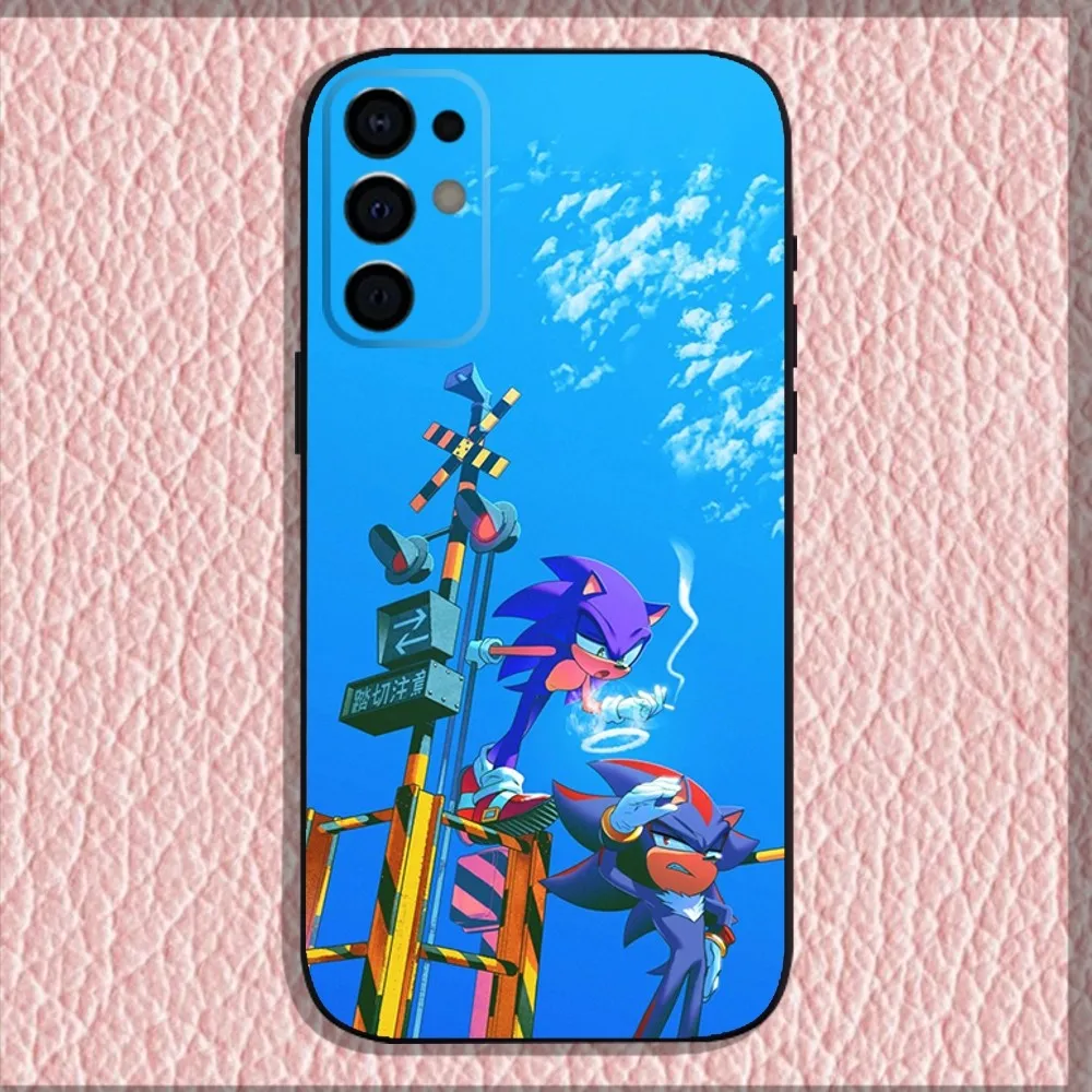 Anime S-Sonic The H-Hedgehog Phone Case For Samsung S24,S21,S22,S23,S30,Ultra,S20,Plus,Fe,Lite,Note,10,9,5G Black Soft Shell image 2
