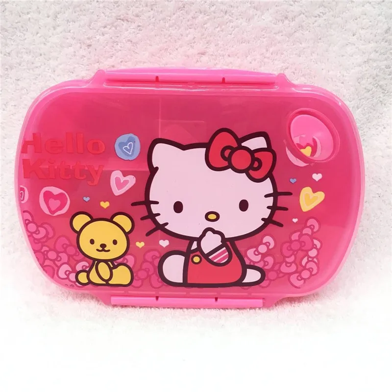 19x12x7CM Barbie Princess Lunch Box Anime Cute Pink Lunch Box contenitore per alimenti portatile a prova di perdite stoviglie in plastica per studenti